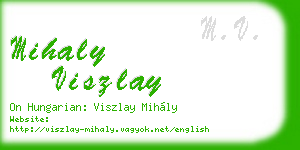 mihaly viszlay business card