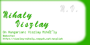 mihaly viszlay business card